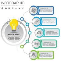 concepto de negocio de plantilla de infografía vectorial con opciones vector