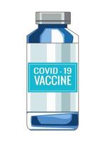 icono de medicina de vial de vacuna covid19 vector