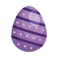 easter egg purple painted isolated icon vector