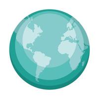 world planet earth isolated icon vector