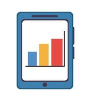 tablet with statistics vector