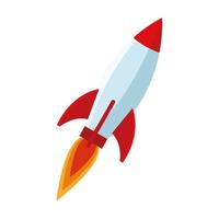 rocket launcher startup isolated icon vector