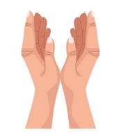 hands human open isolated icon vector