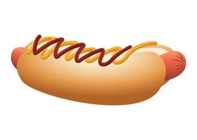 delicious hot dog fast food icon vector