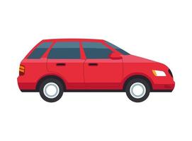 red car vehicle color isolated icon vector