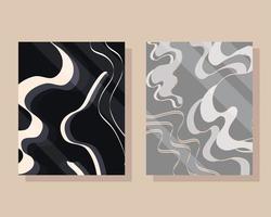 set waving marble vector