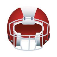 icono de equipo frontal de casco de fútbol americano vector