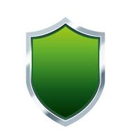 escudo protector icono de protección verde vector