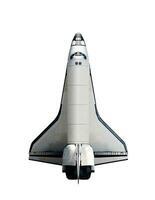 transbordador espacial aislado sobre fondo blanco elementos de esta imagen proporcionada por la nasa foto