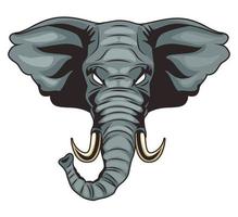 elefante animal salvaje cabeza colorido personaje icono vector
