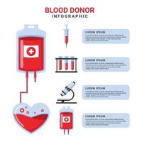 infografia de donantes de sangre vector