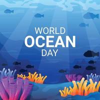 World Oceans Day vector