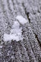 ice on the wooden ground photo