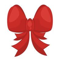 happy merry christmas red bow ribbon vector