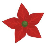 happy merry christmas decorative red flower vector