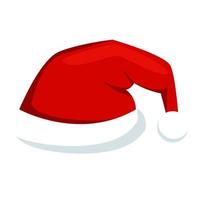 happy merry christmas santa claus hat vector