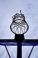 street basketball hoop silhouette photo