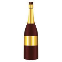 champagne bottle drink isolated icon vector