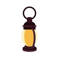 kerosene lamp light isolated icon vector