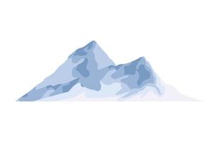 icono aislado de la escena de las montañas nevadas vector