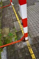 old street soccer goal sport equipment photo