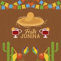 happy festa junina vector