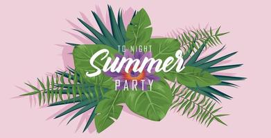 summer party card vector