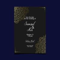 Mandala vector with wedding invitation template Free Vector