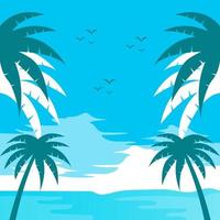 Hand draw illustration of summer background vector