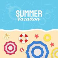 Hand draw illustration of summer background vector