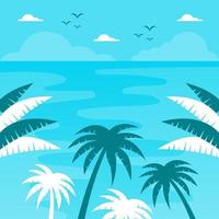 Hand draw illustration of summer background vector