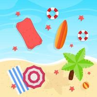 Hand draw illustration of summer background vector