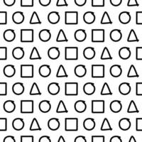 PATTERN WITH TRIANGLES CIRCLES AND SQUARES vector