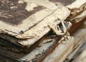 Pile of old books photo