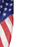 American flag isolated on white background with clipping path