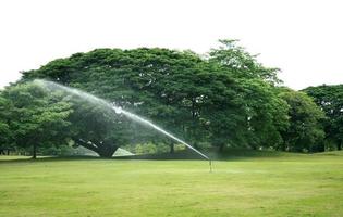 Fountains in the park photo