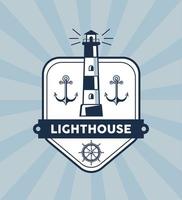 lighthouse and anchors vector