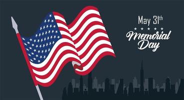 memorial day city vector