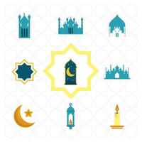 eid mubarak iconos vector