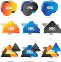 set of Dynamic colorful texture overlapped background vector