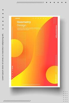 Cover design template set with abstract lines modern different color gradient style on background vector