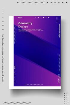 Cover design template set with abstract lines modern different color gradient style on background vector