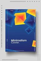Cover design template set with abstract lines modern different color gradient style on background vector