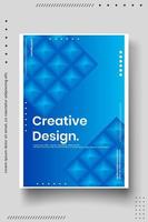 Cover design template set with abstract lines modern different color gradient style on background vector