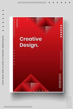 Cover design template set with abstract lines modern different color gradient style on background vector