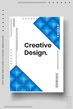 Cover design template set with abstract lines modern different color gradient style on background vector