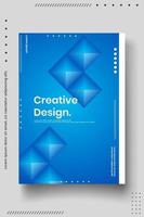 Cover design template set with abstract lines modern different color gradient style on background vector