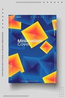 Cover design template set with abstract lines modern different color gradient style on background vector