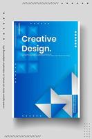 Cover design template set with abstract lines modern different color gradient style on background vector