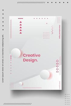 Cover design template set with abstract lines modern different color gradient style on background vector